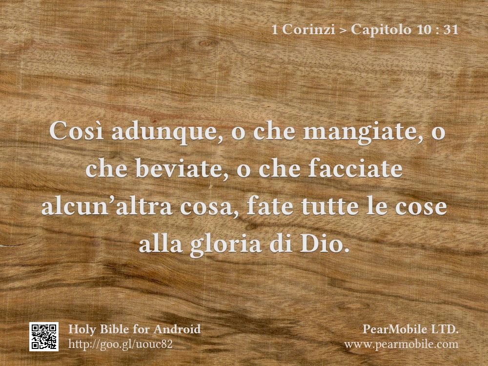 1 Corinzi, Capitolo 10:31